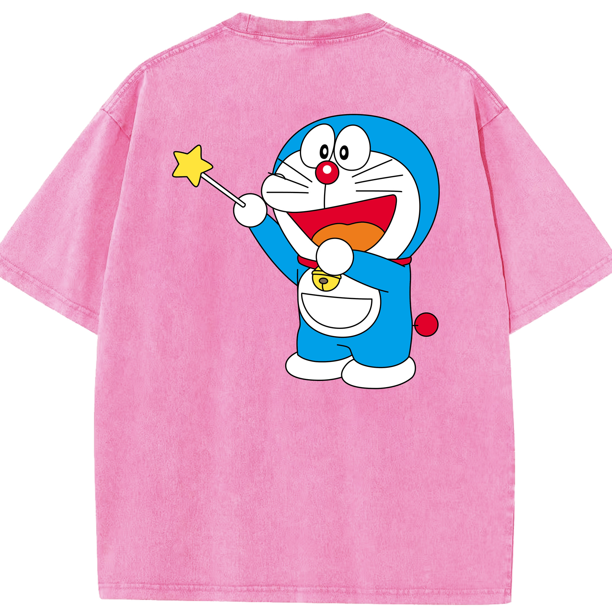 （画像用） ドラえもん Doraemon 綿100% ヴィンテージ風 半袖Tシャツ（背面プリント）